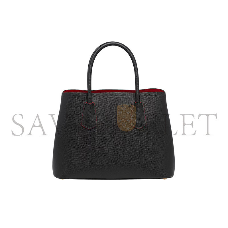 Pra*a medium double saffiano leather bag 1bg887 (33*25*14.5cm)